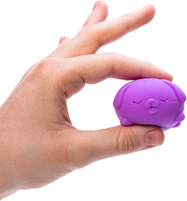 Schylling NeeDoh Teenie Funky Pups - Sensory Squeeze Toy - Contains 3 Mini Groovy Globs - 1.5 Wide - Color May Vary (Pack of 1)
