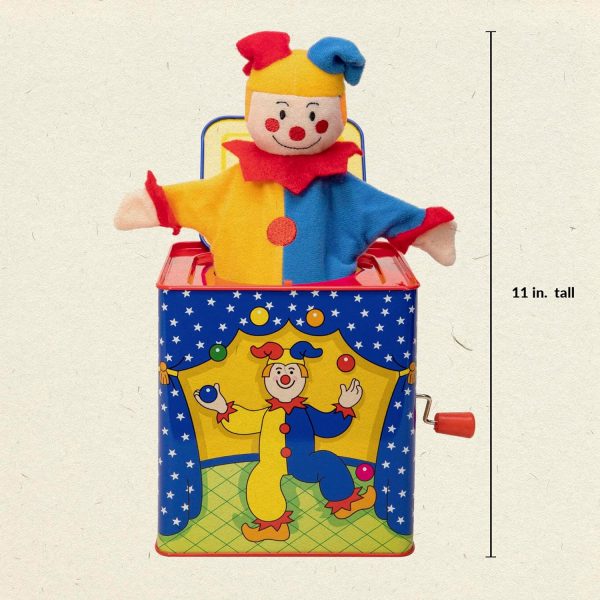 Schylling Jester Jack in the Box - Classic Children's Musical Toy - Colorful and Durable Tin Box with Silly Jester Plush - Age 18 months and Up
